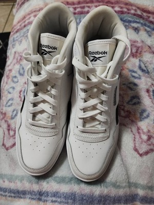 Reebok women's club high top sneakers Lace Up Solid White/Black
