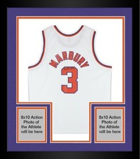 Framed Stephon Marbury Suns Signed Mitchell & Ness 2002-03 Swingman Jersey