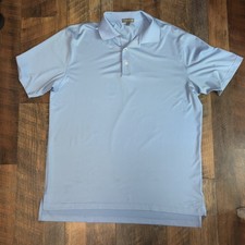 Peter Millar Men  s Summer Comfort light Blue Performance Golf Polo Large L