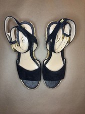 Sam Edelman April platform wedge espadrille sandals in black suede