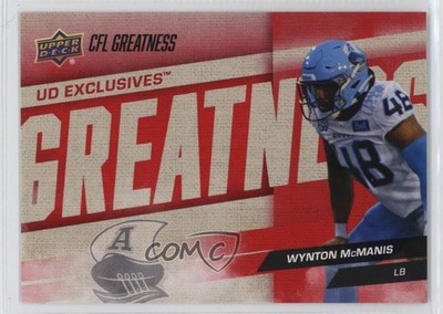 2024 Upper Deck CFL CFL Greatness Exclusives 82/100 Wynton McManis #90 1py2