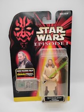 Star Wars Episode I Qui-Gon Jinn Jedi Master Action Figure CommTech Chip 1999