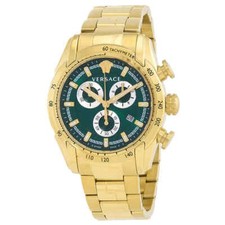 Versace V-Ray Chronograph Quartz Green Dial Men's Watch VE2I00621