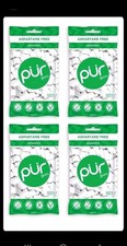 PUR Xylitol Chewing Gum SPEARMINT 55 Pieces, 4 Pack Sugarless Vegan Pure