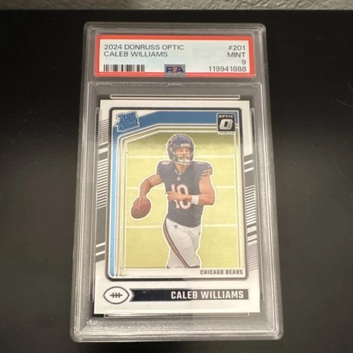 Panini 2024 Donruss Optic Rated Rookie Caleb Williams #201 PSA 9 Chicago Bears