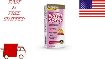 GoodSense Maximum Strength Nasal Spray, Fast Powerful Congestion Relief For Cold