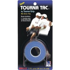 Tourna Tac, Tacky Feel Tennis Grip 3 Grips 3 Pack Blue