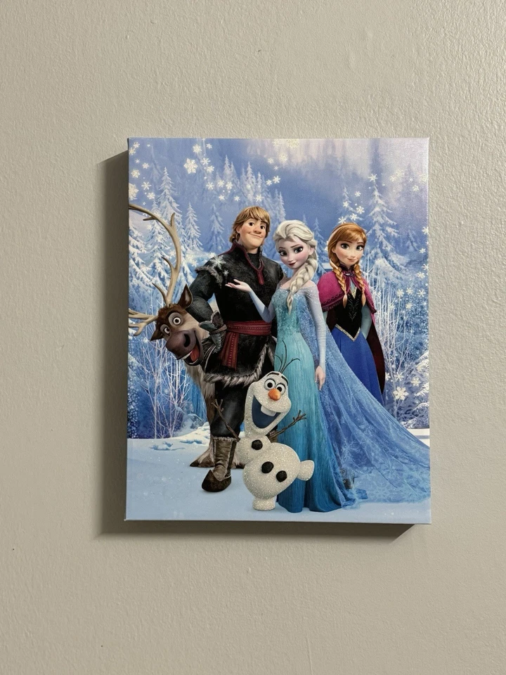 "Decoración de Navidad para niños basada en la impresión de dibujos animados Frozen Disney 14,4x11,2""" Foto 3 de 4