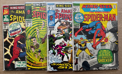 Amazing Spider-Man Annual #4, 5, 6, 8 1967-1971 Avg FN-(5.5), Parents orig story