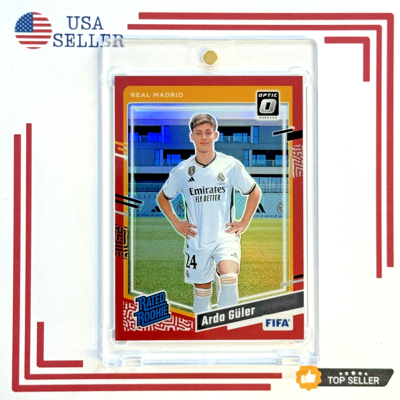 2023-24 Donruss Fifa #184 ARDA GULER Optic Red /299 Rated Rookie Rc REAL MADRID