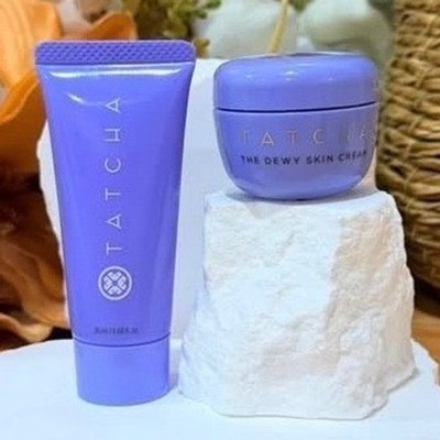 Tatcha The Dewy Skin Cream & Rice Wash Travel Size Duo Set New