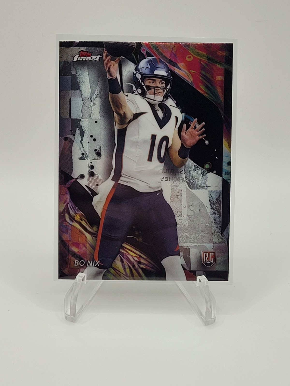 2024 Topps Finest - Uncommon Bo Nix #163 Refractor (RC)