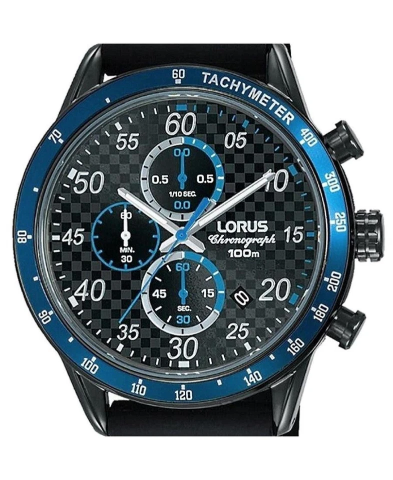 Reloj informal de cuarzo LORUS para hombre clásico vestido esfera negra impermeable redondo Japón Ch Foto 4 de 4