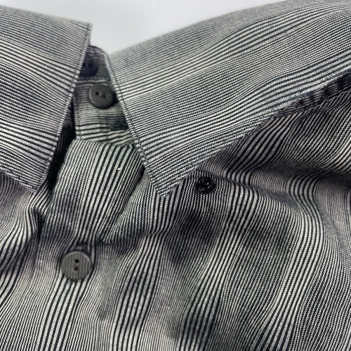 Jhane Barnes Shirt Men’s XXL Vintage Button Shirt Black Grey Bold - Picture 6 of 8