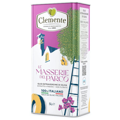 Clemente Le Masserie del Parco Extra Virgin Olive Oil 100% Italian (5 Lt)