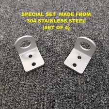 *Stainless Steel* Brake Line Bracket for Rectangle Tube, Race Car *4 PACK*