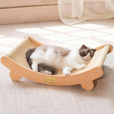 Sisal Cat Scratcher Bed for Indoor Cats Hammock for Scratching Pad Cat Chair Nat