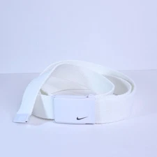 NIKE Tech Essential Single Web Belt White Personalized Fit Women's OS