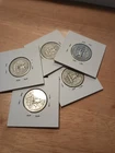 (5) 1940's Washington Quarters 90% Silver Content Circulated