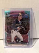 2023 Bowman Chrome Prospects Kevin Ereu #BCP-229 Aqua Refractor /125 (RC)