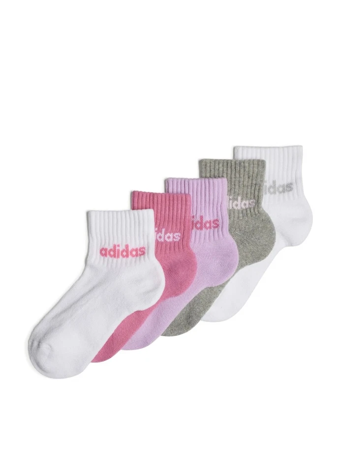 Adidas Sportsocken Kids Lin Ank, vers. Farben, 5 Paar, Gr. 34-36 / XS,  Neu &OVP - Bild 3 von 4