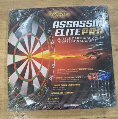 Ignat Assassin Elite Pro Dartboard Set  New Sealed Professional Darts, Bristle 