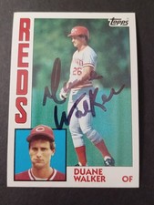 Duane Walker Signed 1984 Topps - Reds - Autographed