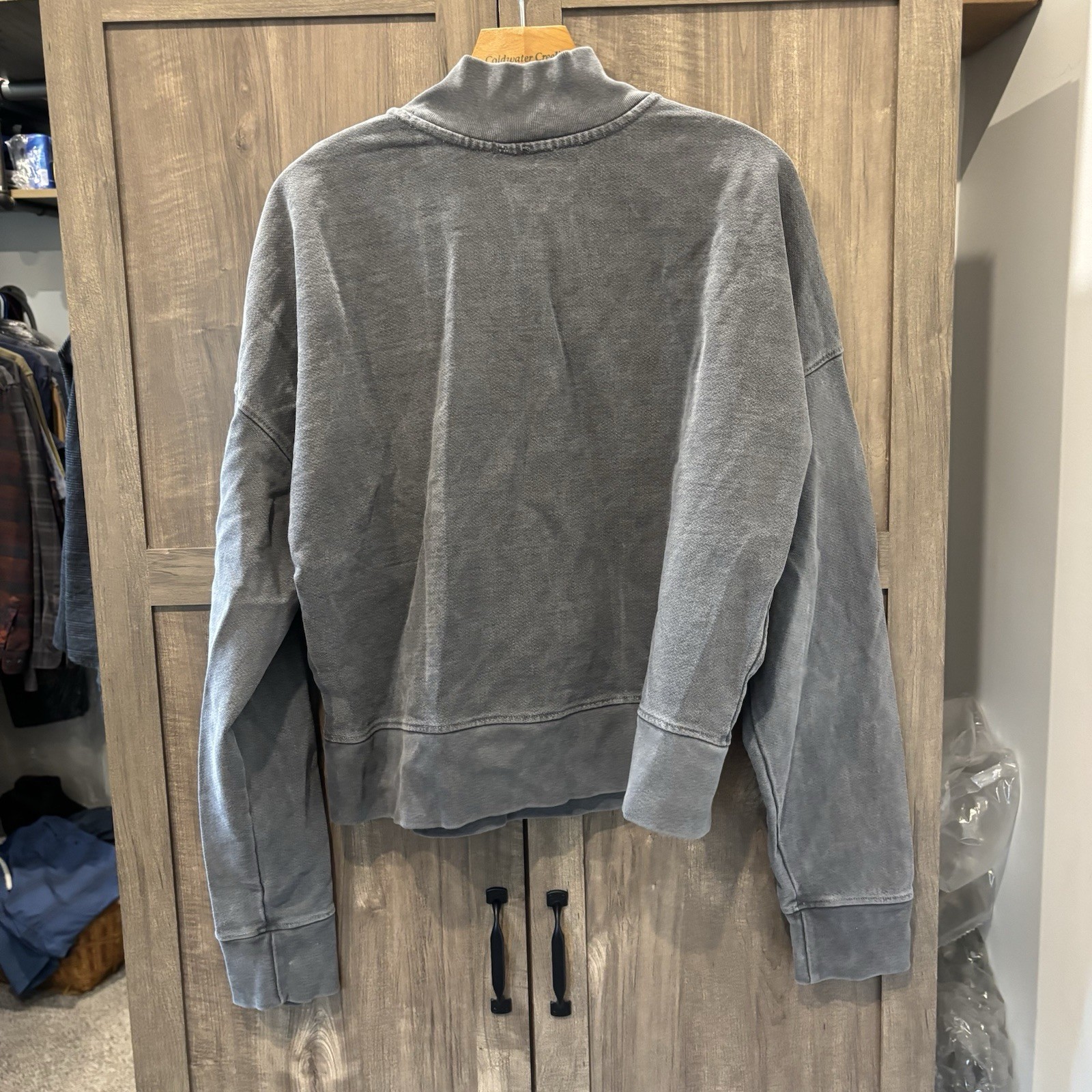 Talentless Large Half Zip Pullover Sweatshirt Gra… - image 8