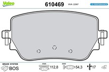 VALEO Bremsbelagsatz, Scheibenbremse Hinterachse für MERCEDES-BENZ