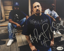 Cypress Hill Group Signed Auto 8x10 Photo B-Real Sen Dog Eric Bobo JSA COA