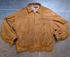 VTG BROOKS BROTHERS MEN'S SUEDE LEATHER BOMBER JACKET SZ L MADE IN USA