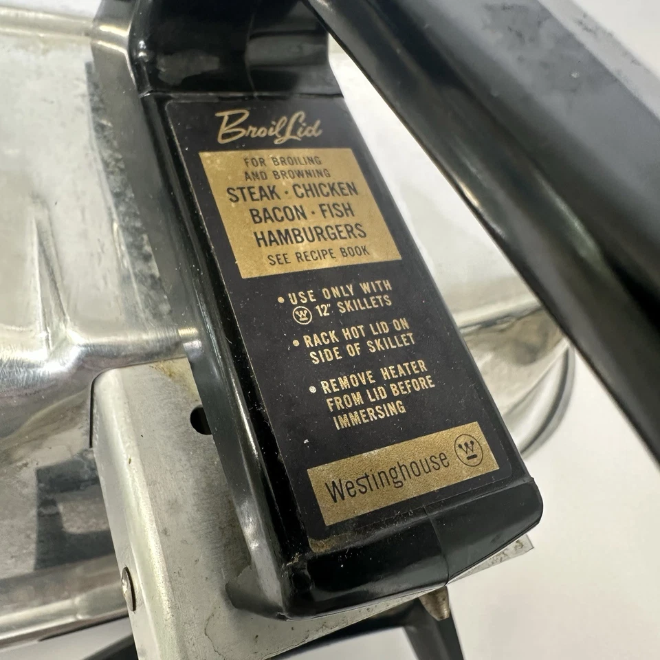 Sartén buffet y asador Westinghouse Immerse-A-Matic 12" de colección EE. UU. ¡Funciona! Usado en excelente estado Foto 3 de 4