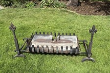 Victorian Style Cast Iron Gas Fire Basket – Ornate Fireplace / Inglenook Feature