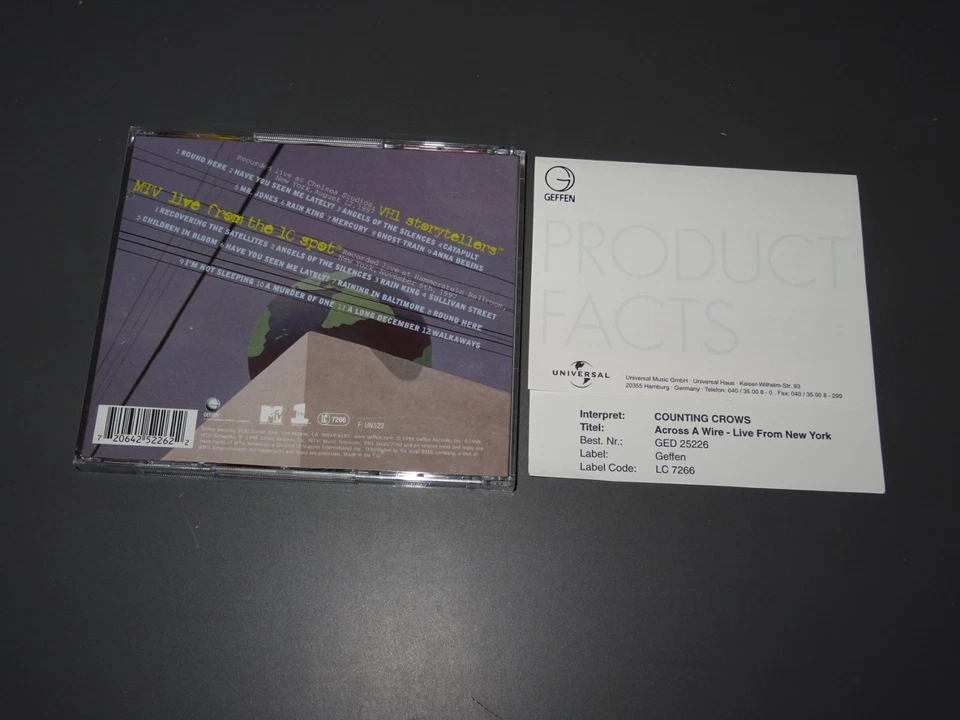 COUNTING CROWS - ACROSS A WIRE / 2-CD-SET 1998 (MINT-) & PROMO-SHEET - Bild 2 von 3