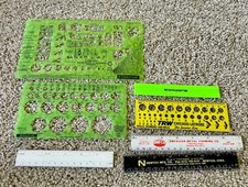 Staedtler Drafting and architectural templates 977125 977101 vintage rulers