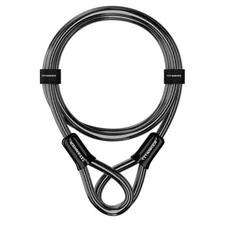 Bike Lock Cable W/Loops Heavy Duty 12mm Steel Vinyl Coated Security Chain 4ft