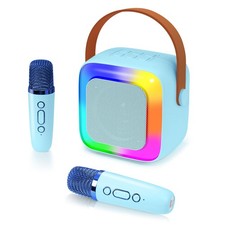 Karaoke Microphone Machine, Portable Bluetooth Speaker with 2 Microphone, for...