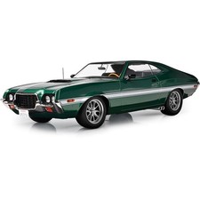 1972 FORD USA GRAN TORINO SPORT COUPE METALLIC GREEN 1:18 SCALE BY IXO MODELS