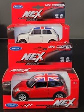 2 er SET MINI COOPER / NEW MINI HATCH MODELLAUTOS NEU ,  VON WELLY , 1 : 38 