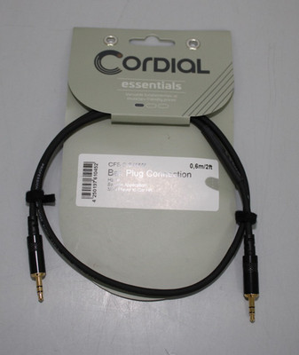 Cordial CFS 0,6 WW Klinke Klinken Verbindungskabel 2x Klinkenstecker 3.5 mm NEU