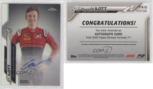 2020 Topps Chrome Formula 1 Auto /566 Callum Ilott #F1A-CI Auto