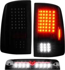2009-2022 Dodge Ram 1500 2500 3500 Smoke Lens Led Tail Lightcompatible Replacem