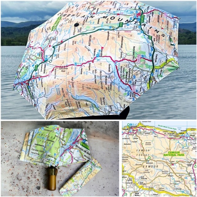 The OS Map Premium Umbrella - Exmoor National Park (General merchandise)