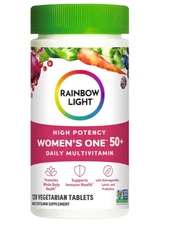 Women's One 50+ Daily Multivitamin | 120 Tablets | Superfoods | by Rainbow Light