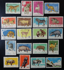 TIMBRES du 1CUBA - ANIMAUX N°768/785 oblitéré CACHET à DATE