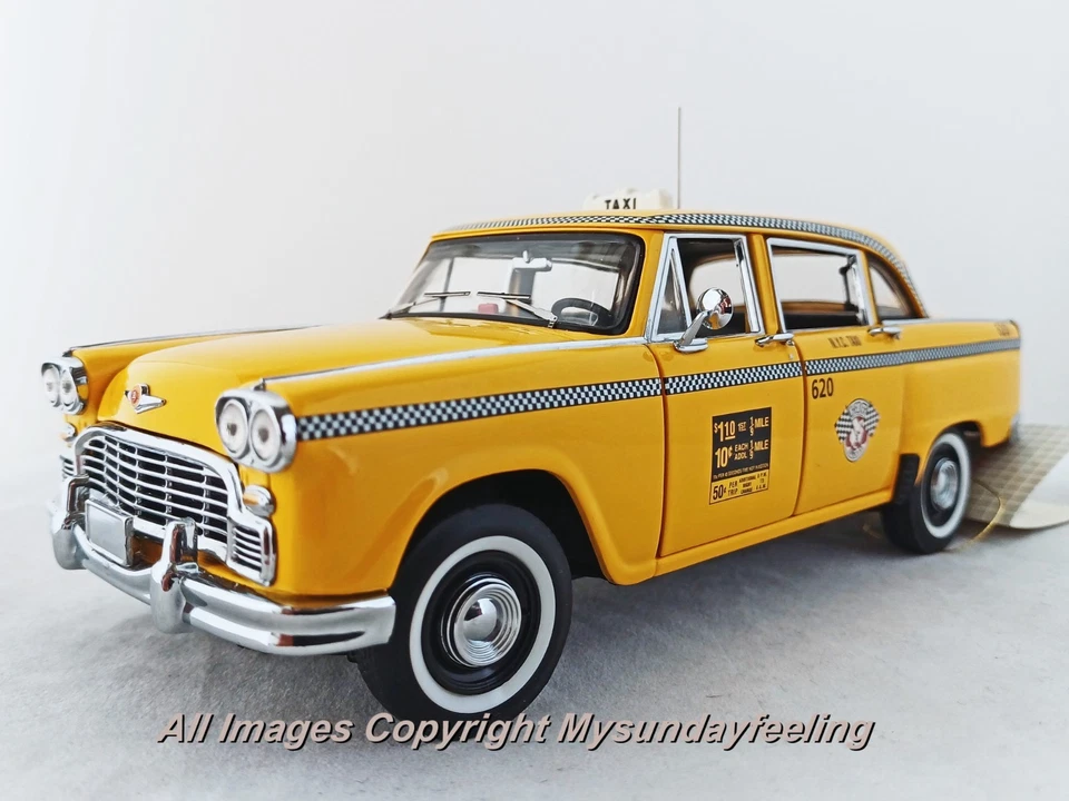 1963 CHECKER TAXI CAB - FRANKLIN MINT PRECISION MODELS - SCALE 1:24 - Immagine 2 di 4