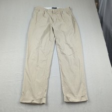 Vtg Polo Ralph Lauren Pants Men 35x32 Khaki Hammond Pleated Cuffed Office