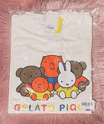 Gelato Pique Unisex Miffy One Point Langarm T-Shirt Off White M-L Neu