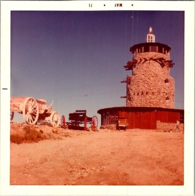 1971 Desert View Watchtower Photo Mary Colter Grand Canyon Wagons Salton Sea
