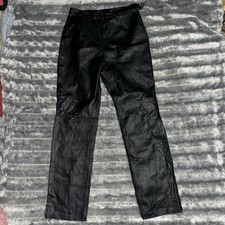 Vintage Clio Leather Pants Black Biker Moto Gothic Cosplay Lined Women  s Size 6